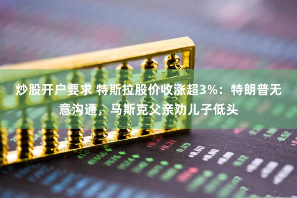 炒股开户要求 特斯拉股价收涨超3%：特朗普无意沟通，马斯克父亲劝儿子低头